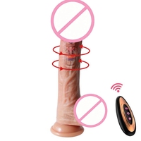 Medizinischer, umweltfreundlicher, latexfreier Silikon-Teleskop-Massager, wiederaufladbar, IPX7 wasserdicht, leise, leistungsstark, stoßend, für Erwachsene