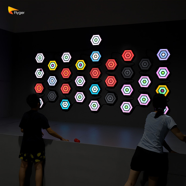 Discover ultimate Fun with the Throw Ball Game Machine Toss Target Game and Interactive Wall Games Under Brilliant LED Lights