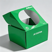 Boîte d'emballage personnalisée en carton ondulé pour ballon de football, avec fenêtre ronde, pliable, pour la Coupe du Monde
