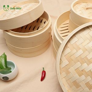 Ensemble de paniers vapeur pour aliments en bambou écologique Babybear, capacité de 3 L, 2 étages, mini cuiseur à dim sum, vente en gros - Product Image 5