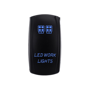 ไฟ LED สำหรับทำ<span class=keywords><strong>งาน</strong></span> พร้อมสวิตช์แบบโยกและไฟ LED สีน้ำเงิน ป้าย<span class=keywords><strong>สัญลักษณ์</strong></span>ไฟทำ<span class=keywords><strong>งาน</strong></span>คู่ที่อ่านง่าย ป้องกันการใช้งานผิดพลาดในรถออฟโรด - Product Image 1