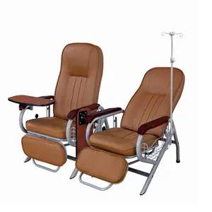 EU-MC580 tıbbi hastane rahat yüksek yoğunluklu hasta infüzyon sandalye uzanmış IV damla sandalye yemek masası