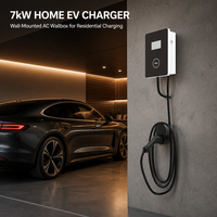 Chargeurs de voitures électriques 7 kW 32 ampères, borne de recharge murale EVSE niveau 2 7 kW, IEC 62196-2 SAE J1772, station de recharge pour véhicules électriques