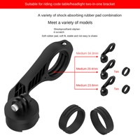 Support de fixation deux-en-un pour phare et guidon de véhicule routier autopropulsé en plastique Jiaming Code Meter Extension Frame Varia
