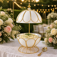 GOLDEN KEY 8L Edelstahl Chafing Dish zum Aufhängen, Kommerzieller Buffet-Server mit Kuppeldeckel, Speisenwärmer für Hochzeiten