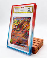 Pare-chocs antichoc en TPU à paillettes dégradées avec panneau arrière, logo personnalisable pour la dalle de carte PSA 35PT de cartes Pokémon Sport TCG gradées