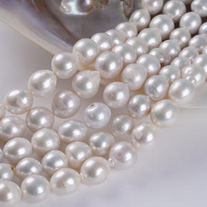 Perles de Zhuji, perles d'eau douce naturelles, perles Keshi, 11-13 mm, queue Edison, blanches, collier DIY, bracelet, perles roses en vrac - Product Image 3