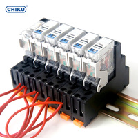 ARJ 2A 230V DIN Rail DPDT Relais Minuterie Relais de Puissance Bobine avec LED et Interrupteur de Test