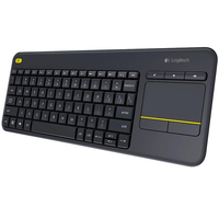 Teclado Inalámbrico Logitech K400 Plus con Panel Táctil 2 en 1, Teclas Silenciosas, Control Multimedia, Teclado HTPC para Smart TV, PC, Laptop