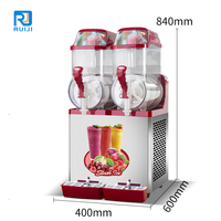 Machine à slush commerciale à 2 réservoirs, multifonctionnelle, pour jus, cocktails, smoothies, granita