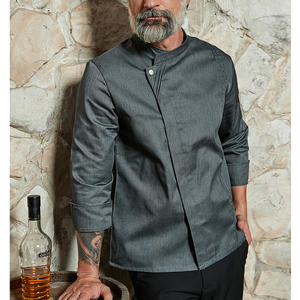 Uniforme de chef à manches longues de haute qualité Manteau de chef exécutif Nouveaux modèles de veste de chef - Product Image 5