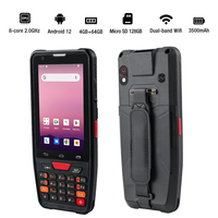 PDA industriel robuste Android 12 de 4 pouces avec terminal industriel portable IP67 Lecteur de codes-barres 1D 2D PDA avec clavier en stock
