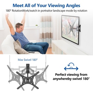 Supporto Telescopico Multifunzione in Ferro <span class=keywords><strong>per</strong></span> <span class=keywords><strong>TV</strong></span> e Monitor LCD HB081, <span class=keywords><strong>Staffa</strong></span> Girevole Universale da <span class=keywords><strong>Parete</strong></span> - Product Image 4