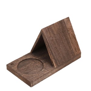Solid Wood Triangular Bookshelf Desk Organizer Multifunctional Storage <b>Rack</b> For Office Desktop Reading <b>Shelf</b> With Cup Holder - Product Image 5