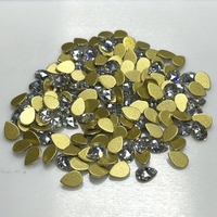 Rose ronde blanche coupe 1.5 - 8mm feuille d'or fond plat zircon cubique pierres précieuses en vrac