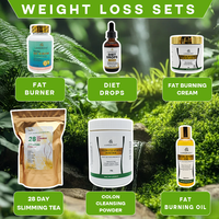 LANORIENT Marque Blanche, Produits de Soin Corporel Bio aux Plantes, Ensemble Minceur Naturel Brûle-Graisse Ventre Plat pour Adultes