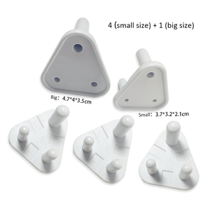 Índia Socket Cover Baby Safety Products 4 Small + 1 Big Plug Covers Baby Proofing Elétrico 3 Prong Soquete Cobre - Product Image 4