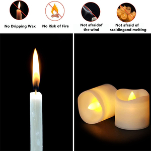 <strong>Small</strong> LED Electric <strong>Candles</strong> Warm White Battery Operated Flameless Tealight <strong>Candles</strong> for Wedding Table Festival Christmas - Product Image 5