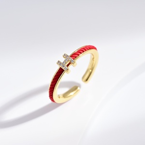 custom plata 925 sterling <b>Silver</b> unique red Rope <b>ring</b> 2026 Unisex Everyday Wear 14k gold plated <b>adjustable</b> woman fashion <b>rings</b> - Product Image 5