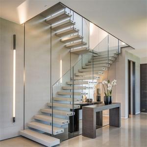 Hiện đại trong nhà mở-tread nổi cầu thang bền thép không gỉ thiết kế với tùy chỉnh Riser chiều cao cho căn hộ - Product Image 6