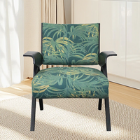 Chaise de canapé simple française antique en bois massif, chaise de loisirs de sac souple rétro de salon, chaise design de balcon