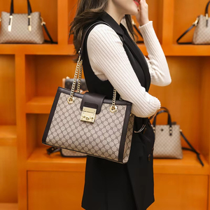 批发奢华女式大容量多功能手提包拉链闭合女士PU手提包 - Product Image 4