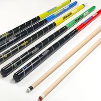 Queue de billard américaine Break Cue Bomb Violent, deux parties, avec joint central fantaisie, système de poussoir/ouverture, 12 pièces