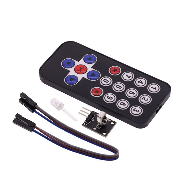 NEC Infrared Wireless Remote Control + Receiver Board Kit Arduino Robot Remote Control Module Sensor Kits and Cable Assemblies