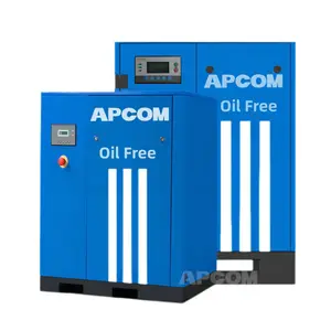 Apcom Geruisloze Olievrije Luchtcompressor 22 Kw 30 Pk Olievrije Schroefcompressor Met Vaste Snelheid 22kw 30pk 8 10 Bar
