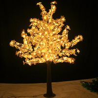 Maßgefertigter 3m~5m Kunststoff Grüner Künstlicher Kirschblüten-LED-Lichtbaum IP65 Wasserdicht CRI90 6000K Tageslicht für Hochzeiten Weihnachten