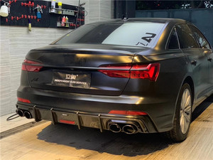 ชุดแต่งคาร์บอนไฟเบอร์สำหรับ Audi A6L ชุดอัพเกรดลิ้นกันชนหน้า สปอยเลอร์คาร์บอนไฟเบอร์ กันชนรถยนต์ - Product Image 4
