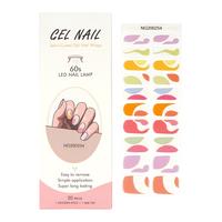 Autocollants d'ongles en gel UV semi-durcis longue durée, très populaires / Tiktok NG200253/NG200254