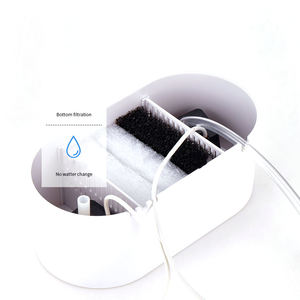 QbellPet - Mini Pecera con Filtro y Luz LED, Acuario de Agua Dulce Tropical, Pecera Pequeña de Acrílico para Peces <span class=keywords><strong>Betta</strong></span> - Product Image 2