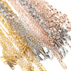 Cadena colgante de acero inoxidable para mujer, collar de clavícula en oro rosa, plata y amarillo, joyería de regalo H1160 - Product Image 3