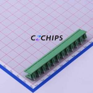 KF2EDGR-7.62-12P Plug-in Terminal Block Bent Lead Through Hole,P=7.62mm Board-to-Board / Socket - Open 1x12P 7.62mm Green - Product Image 2