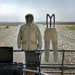 Combinaison de chasse G2 personnalisée respirante anti-UV antistatique unisexe camouflage vert avec coussinets orange été polyester/coton - Product Image 3