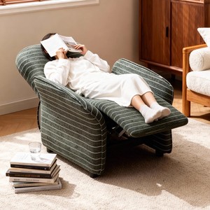 Sillón reclinable estilo vintage con diseño floral, relleno de espuma, inclinable, individual, para sala de estar, adultos y personas mayores - Product Image 2