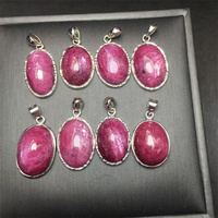 Bijoux en cristal de quartz naturel en gros collier de pierres précieuses pendentifs pendentif rubis S925 à vendre