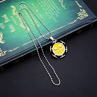 30 colores Anime Monkey D. Luffy Roronoa Zoro sombrero de paja tripulación Metal símbolo colgante collar para Cosplay