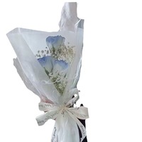 Buket Mawar Biru Es Serut Desain Black Knight Hadiah Hari Valentine untuk Pacar Bunga Sabun Buatan yang Diawetkan