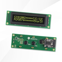 Layar LCD Standar Tinggi JXD2002A-IIC VA Antarmuka Negatif Kuning IIC/I2C dengan Lampu Latar Modul Tampilan LCM Matriks Titik 20*2