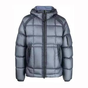 Herren Maßgefertigte Leichte Großhandels-Daunenjacke mit Kapuze, Bubble-Filled, Gesteppt, Logo-Patch, Gefütterte Herrenjacke - Product Image 6