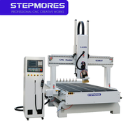 Machine de fraisage CNC pour le bois avec tête pivotante à 180 degrés, 4 axes, changeur d'outils automatique ATC, pour la fabrication de meubles