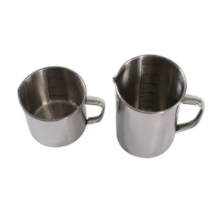 304 Stainless Steel Laboratory Measuring Cup with Scale 500ML Tool Measuring Cylinder Sterile Hospital Medical Beaker