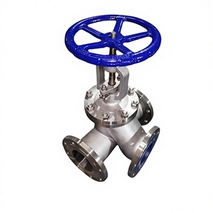 Robinet manuel à trois voies en acier inoxydable Wu Gong YJ43F pour l'industrie chimique, utilisation de l'eau, température ambiante - Product Image 1