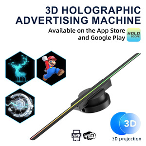 Máquina de Publicidad con Ventilador Holográfico MACCAN, Proyector Estéreo <span class=keywords><strong>3D</strong></span> sin Gafas, <span class=keywords><strong>Imagen</strong></span> Giratoria LED - Product Image 3