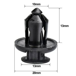 Honda <b>Car</b> 10mm Rivet Bumper Clip <b>Push</b> Screw Mudguard Fastener PP Material 100Pcs For Repair Replacement - Product Image 2