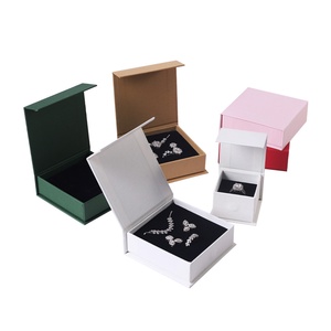 Magnetic Cardboard Jewelry <b>Box</b> Bulk Black Cardboard Jewelry <b>Gift</b> <b>Box</b> Bulk <b>Cheap</b> Custom Matt White Magnetic Jewelry <b>Box</b> Gold logo - Product Image 3