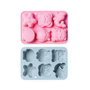 แม่พิมพ์ซิลิโคนรูปโลมาเสือลายนกฮูกสุดน่ารัก6หลุมแม่พิมพ์สำหรับตกแต่งเค้กก้อนน้ำแข็งสำหรับทำเบเกอรี่สบู่เครื่องมือทำเค้กอื่นๆ - Product Image 3