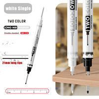 Marqueur permanent multi-usage à double pointe plate en plastique de 20 mm à 4 couleurs pour tableau blanc et marquage de trous profonds